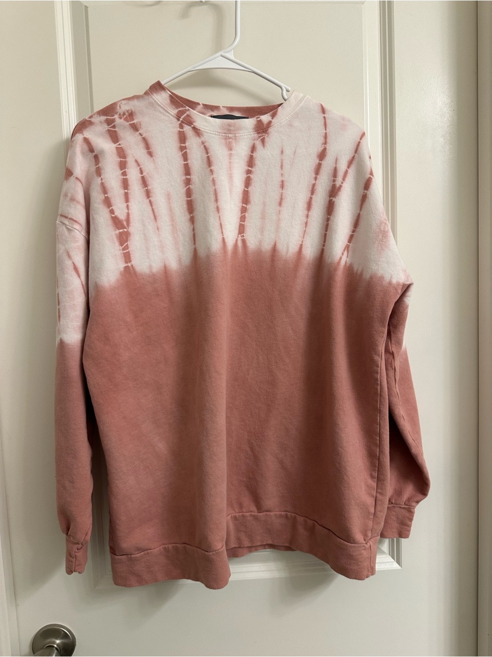Men's Tie-Dye Crewneck Sweater - Dusty Rose